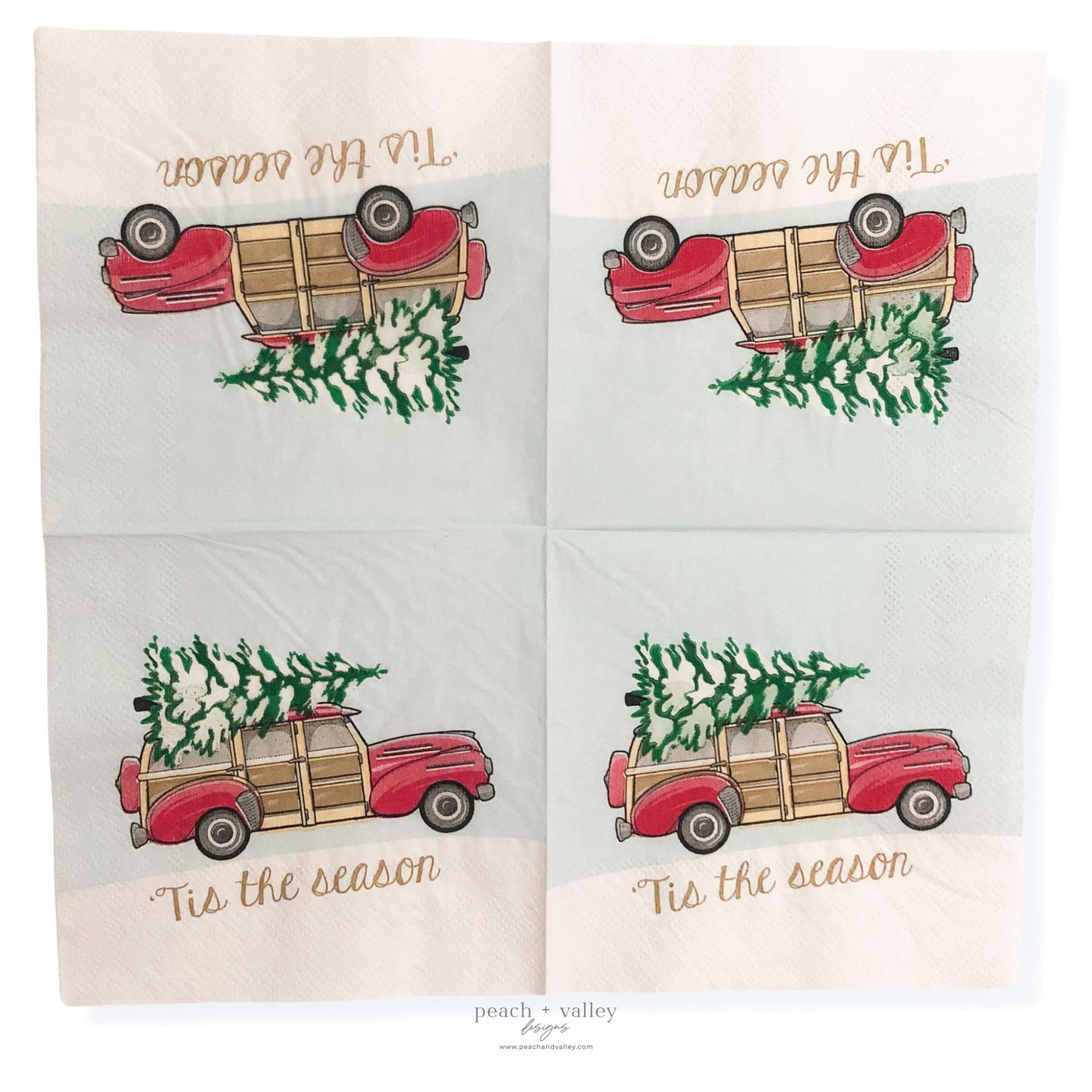 Tis the Season Wagoneer Cocktail Napkin