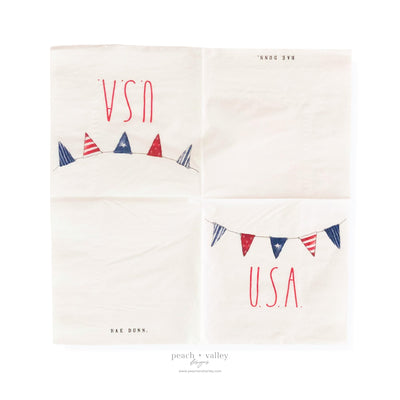 USA Pennant Banner Luncheon Napkin