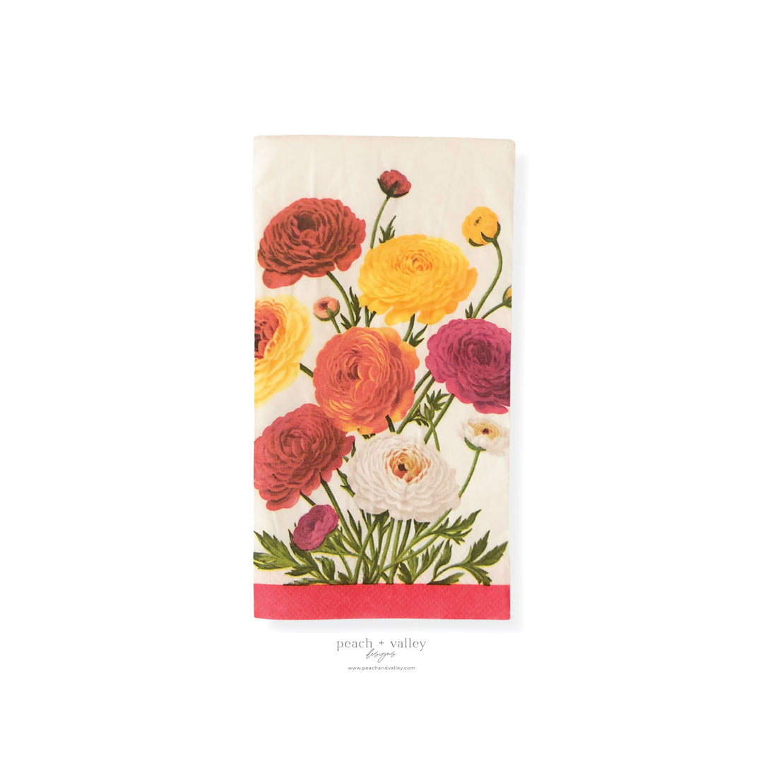 Ranunculus Flowers Guest Napkin