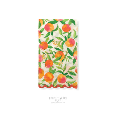 Watercolor Peaches Guest Napkin