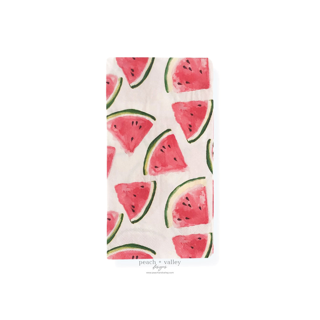 Watercolor Watermelons Guest Napkin