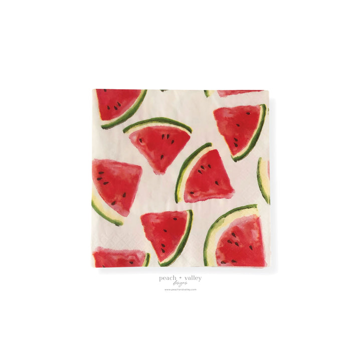 Watercolor Watermelons Luncheon Napkin