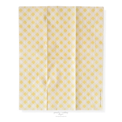 Yellow Gingham Guest Napkin