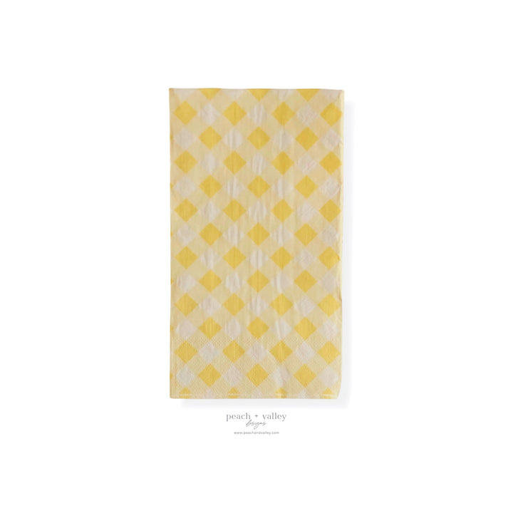 Yellow Gingham Guest Napkin