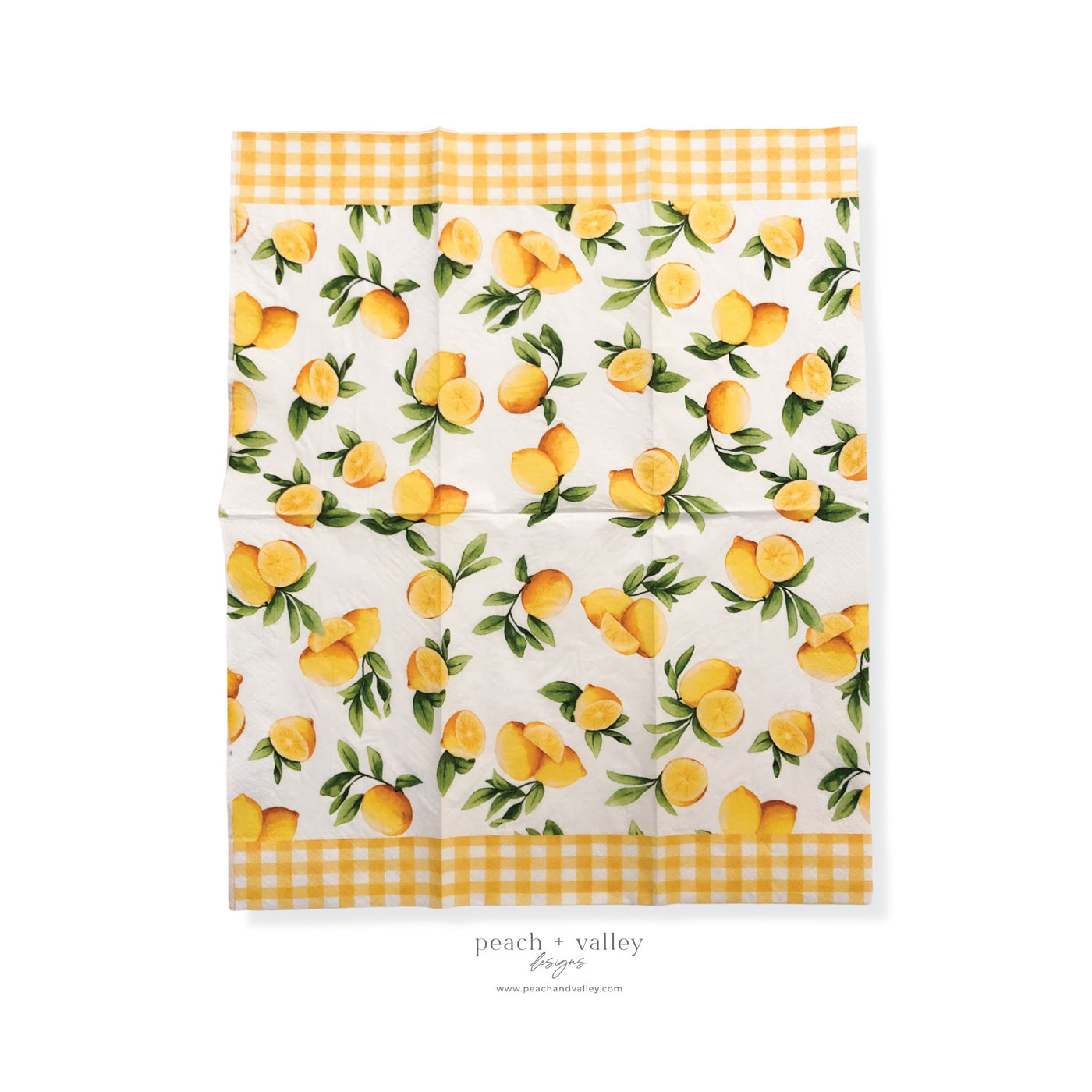 Watercolor Lemons Guest Napkin