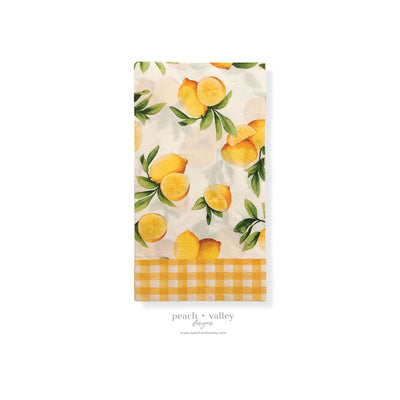Watercolor Lemons Guest Napkin